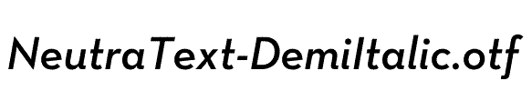 NeutraText-DemiItalic