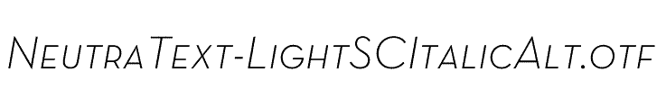 NeutraText-LightSCItalicAlt