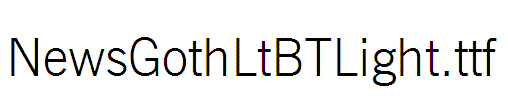 NewsGothLtBTLight