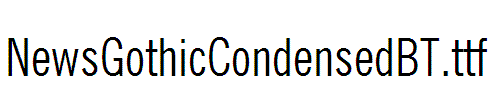 NewsGothicCondensedBT
