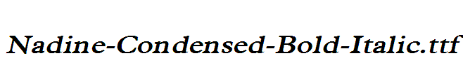 Nadine-Condensed-Bold-Italic