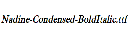 Nadine-Condensed-BoldItalic