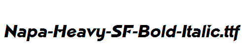 Napa-Heavy-SF-Bold-Italic
