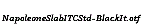 NapoleoneSlabITCStd-BlackIt