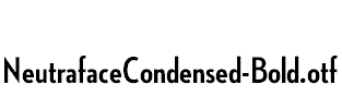 NeutrafaceCondensed-Bold