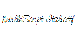 NevilleScript-Italic