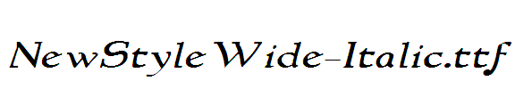 NewStyleWide-Italic