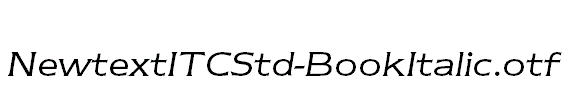 NewtextITCStd-BookItalic