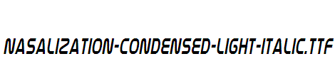 Nasalization-Condensed-Light-Italic