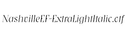 NashvilleEF-ExtraLightItalic