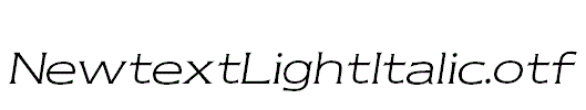 NewtextLightItalic