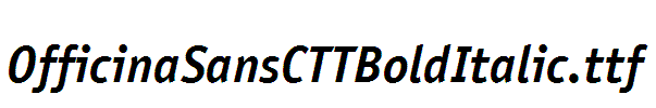 OfficinaSansCTTBoldItalic