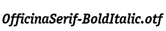OfficinaSerif-BoldItalic