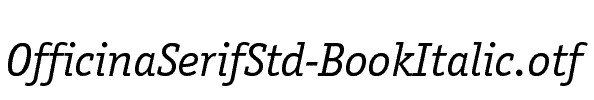OfficinaSerifStd-BookItalic