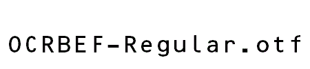 OCRBEF-Regular