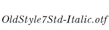 OldStyle7Std-Italic