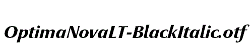 OptimaNovaLT-BlackItalic