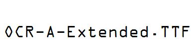 OCR-A-Extended