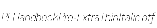 PFHandbookPro-ExtraThinItalic