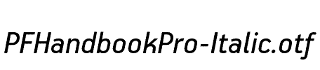 PFHandbookPro-Italic