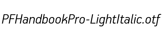 PFHandbookPro-LightItalic