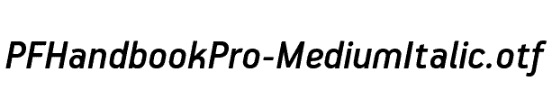 PFHandbookPro-MediumItalic