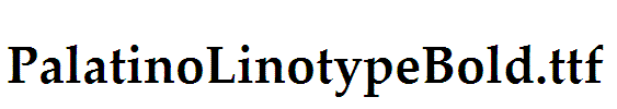 PalatinoLinotypeBold