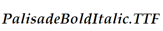 PalisadeBoldItalic