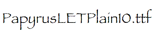 PapyrusLETPlain10