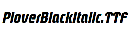 PloverBlackItalic