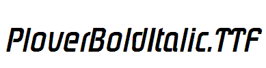 PloverBoldItalic