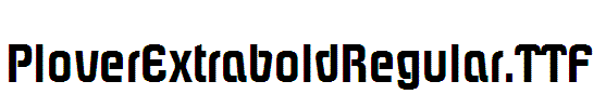 PloverExtraboldRegular