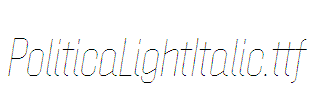 PoliticaLightItalic