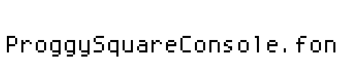 ProggySquareConsole
