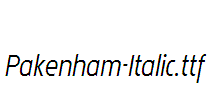 Pakenham-Italic