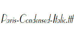 Paris-Condensed-Italic
