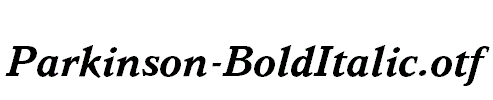 Parkinson-BoldItalic