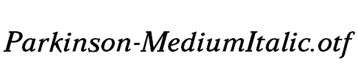 Parkinson-MediumItalic