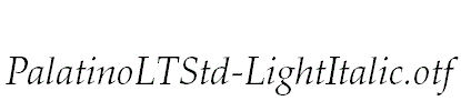 PalatinoLTStd-LightItalic