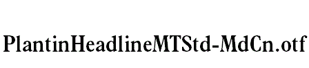 PlantinHeadlineMTStd-MdCn