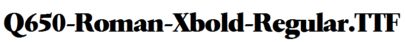 Q650-Roman-Xbold-Regular