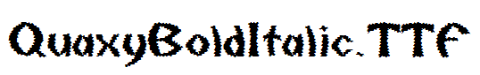 QuaxyBoldItalic