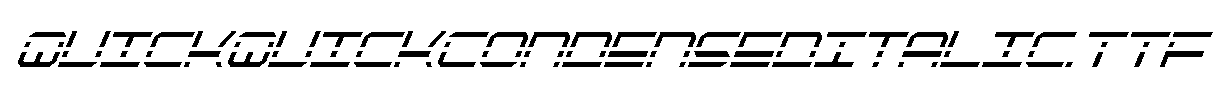 QuickQuickCondensedItalic