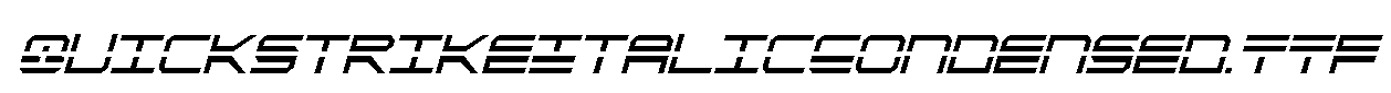 QuickStrikeItalicCondensed