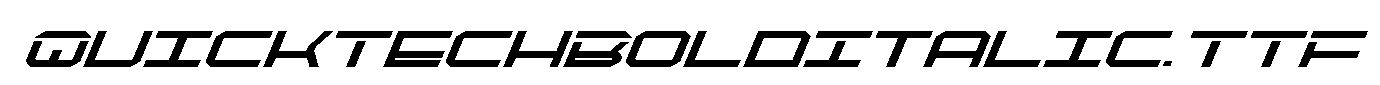 QuickTechBoldItalic