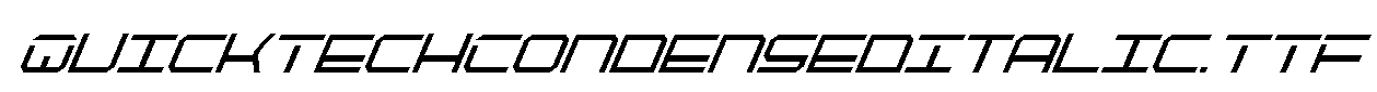 QuickTechCondensedItalic