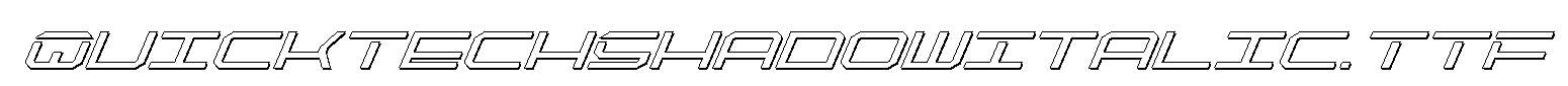 QuickTechShadowItalic