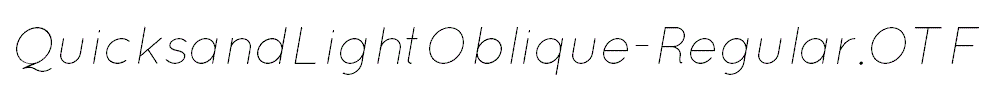 QuicksandLightOblique-Regular