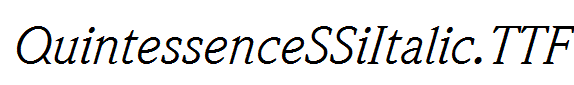 QuintessenceSSiItalic