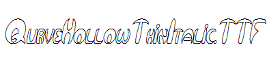 QurveHollowThinItalic